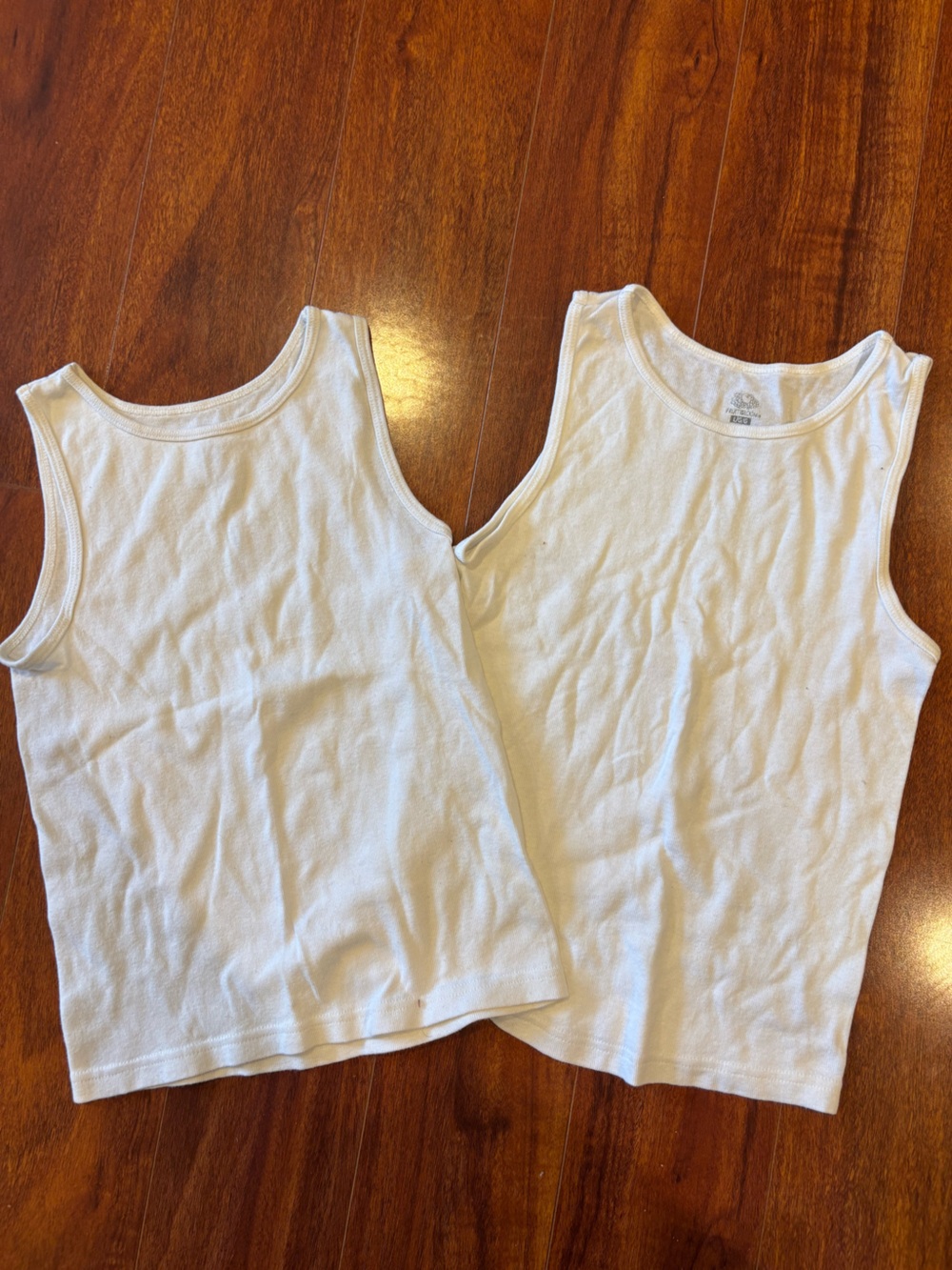Fruit of the Loom Kids White Tank Tops - 2 Pack
